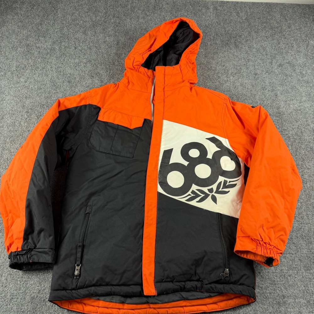686 Mannual Snowboard Jacket Youth L Orange Black Evolution Winter Waterproof